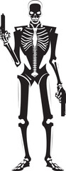 Skele Strike Force Skeleton with Guns Vector Pistol Paladin Gunslinging Skeleton Icon