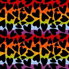 Abstract pride ribbons seamless stripes lgbtq rainbow pattern for fabrics and linens and summer party accessories