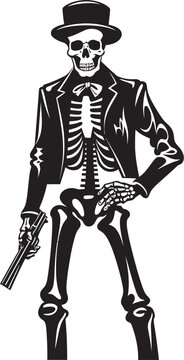 Pistol Paladin Firearms Vector Icon Skele Shot Guns Graphic Logo Design