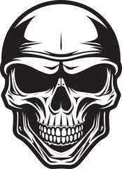 SkeleArmor Vector Icon with Skull in Helmet BoneSentry Helmeted Skull Logo Design