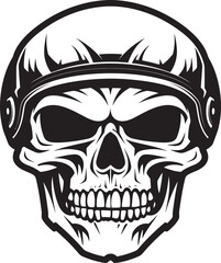 SkullGuardian Vector Logo with Skull in Helmet HelmDefender Helmeted Skull Icon Graphic
