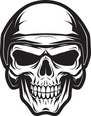 HelmDefender Helmeted Skull Icon Graphic SkeleKnight Vector Icon with Skull in Helmet