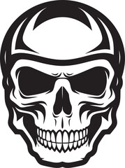 HelmGuardian Helmeted Skull Icon Graphic SkeleDefender Vector Icon with Skull in Helmet