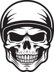 SkeleGuardian Vector Icon with Skull in Helmet BoneDefender Helmeted Skull Logo Design