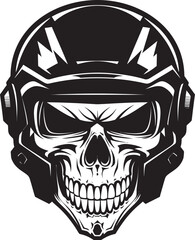 BoneKnight Helmeted Skull Icon Graphic Skull Sentinel Skull Wearing Helmet Icon Design