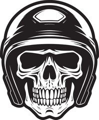 SkeleGuard Vector Icon with Skull in Helmet BoneGuardian Helmeted Skull Logo Design