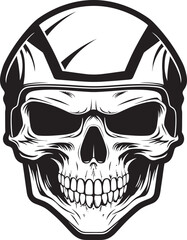 SkeleSentinel Vector Icon with Skull in Helmet BoneArmor Helmeted Skull Logo Design