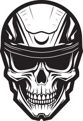 HelmKnight Helmeted Skull Icon Graphic SkeleSentinel Vector Icon with Skull in Helmet