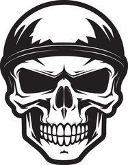 SkeleGuardian Vector Icon with Skull in Helmet BoneDefender Helmeted Skull Logo Design