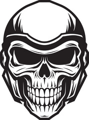 SkullSafe Helmeted Skull Logo Design ArmorHead Vector Icon with Skull in Helmet