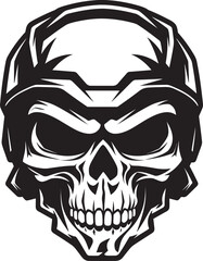 KnightSkull Helmeted Skull Logo Design GuardGrim Vector Icon with Skull in Helmet