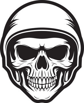 BoneArmor Helmeted Skull Logo Design SkullGuard Vector Logo with Skull in Helmet