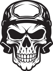 SkullShield Vector Icon with Skull in Helmet DefenderDome Helmeted Skull Graphic Logo