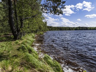 Beautiful landscape on the Vsevolozhsk Lakes, in the Leningrad region in North-West Russia