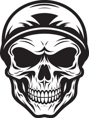 DefenderDome Helmeted Skull Logo Design SentrySecure Vector Icon with Skull in Helmet