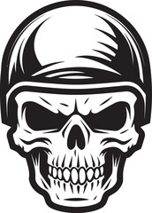 SkullShield Helmeted Skull Vector Icon DefenderDome Helmeted Skull Logo Design