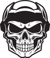 HelmHerald Vector Logo Design with Helmeted Skull SkullGuard Helmeted Skull Icon Graphic