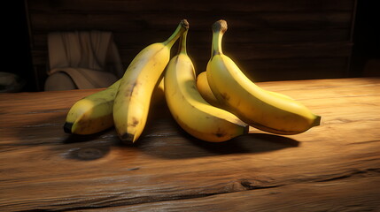 Yellow ripe bananas. Generate Ai