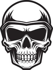 Skull Sentry Vector Logo with Skull in Helmet HelmHerald Helmeted Skull Icon Graphic