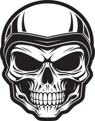 HelmHerald Helmeted Skull Icon Graphic SkeleGuardian Vector Icon with Skull in Helmet