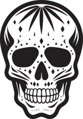 Prickly Peril Vector Icon of Skull with Cactus Skeletal Succulent Cactus and Skull Logo Design