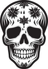 Spine and Succulents Cactus and Skull Logo Design Prickled Peril Vector Design of Skull with Cactus