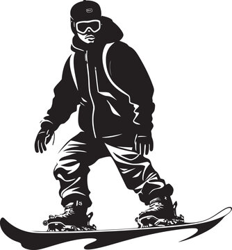 recommend clip art: Blizzard Daredevil Snowboarding Man Logo Graphic Glacier Glide Vector Icon of Snowboarding Man
