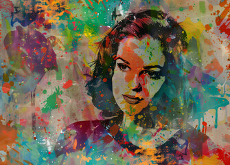 Dynamic Pop Art Collection: Bold Portraits with Vivid Colors and Geometric Backdrops