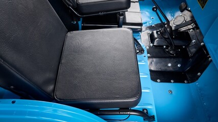 Black vinyl passenger seat