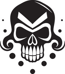 Venomous Visage Vector Logo featuring Toxic Skull Contaminated Cranium Toxic Skull Icon Design