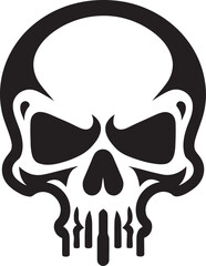 Radioactive Remains Vector Icon of Toxic Skull Chemical Contour Graphic Design with Toxic Skull Icon