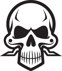 Hazardous Cranium Graphic Icon of Toxic Skull Poisonous Profile Vector Logo featuring Toxic Skull