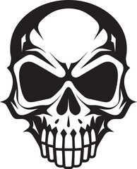 Chemical Contour Graphic Design with Toxic Skull Icon Virulent Visage Toxic Skull Vector Logo