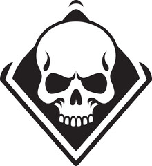 Virulent Visage Toxic Skull Vector Logo Toxicity Trophy Iconic Design of Toxic Skull