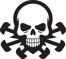 Toxicity Trophy Iconic Design of Toxic Skull Poisonous Portrait Toxic Skull Vector Logo Design