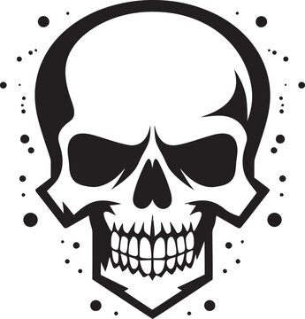 Biohazard Boneyard Vector Graphic of Toxic Skull Lethal Emblem Toxic Skull Logo Design Icon