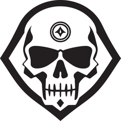 Biohazard Boneyard Vector Graphic of Toxic Skull Lethal Emblem Toxic Skull Logo Design Icon