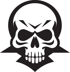 Contaminated Cranium Toxic Skull Icon Design Biohazard Boneyard Vector Graphic of Toxic Skull