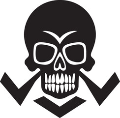 Virulent Visage Toxic Skull Vector Logo Toxicity Trophy Iconic Design of Toxic Skull