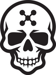 Toxicity Trophy Iconic Design of Toxic Skull Poisonous Portrait Toxic Skull Vector Logo Design