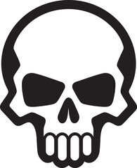 Chemical Contour Graphic Design with Toxic Skull Icon Virulent Visage Toxic Skull Vector Logo