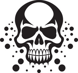 Virulent Visage Toxic Skull Vector Logo Toxicity Trophy Iconic Design of Toxic Skull