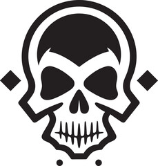Hazardous Head Graphic Icon of Toxic Skull Venomous Visage Vector Logo featuring Toxic Skull