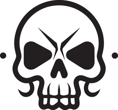 recommend clip art: Chemical Contour Graphic Design with Toxic Skull Icon Virulent Visage Toxic Skull Vector Logo