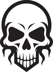 Radioactive Remains Vector Toxic Skull Icon Chemical Contour Graphic Design with Toxic Skull