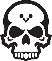 Lethal Mark Toxic Skull Logo Design Icon Radioactive Remains Vector Toxic Skull Icon