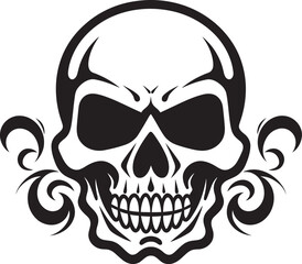 Lethal Mark Toxic Skull Logo Design Icon Radioactive Remains Vector Toxic Skull Icon