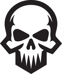 Biohazard Boneyard Vector Graphic of Toxic Skull Lethal Mark Toxic Skull Logo Design Icon