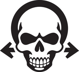 Biohazard Boneyard Vector Graphic of Toxic Skull Lethal Mark Toxic Skull Logo Design Icon