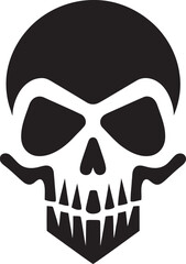 Chemical Contour Graphic Design with Toxic Skull Virulent Visage Toxic Skull Vector Logo